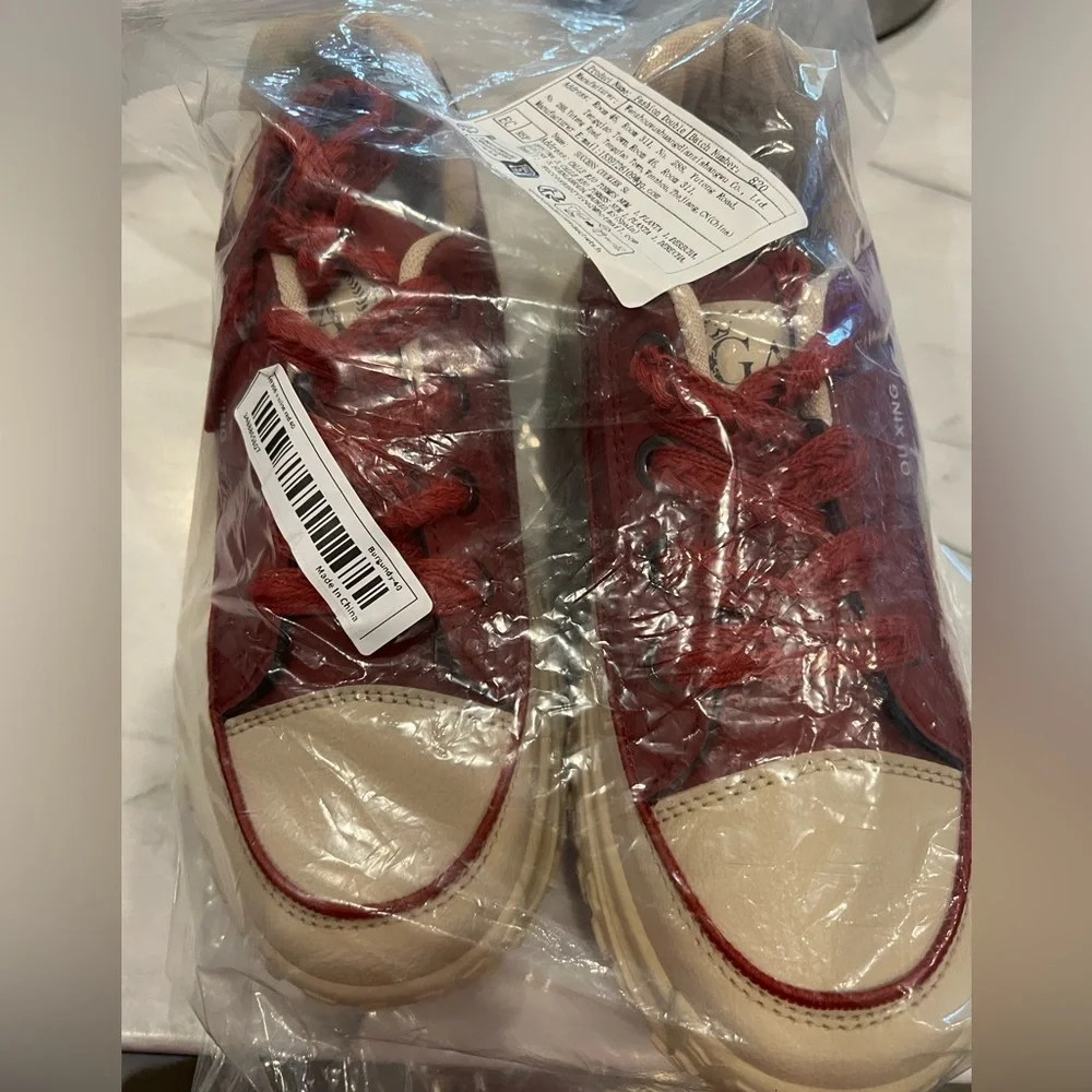 Red Platform Sneakers Size 8.5